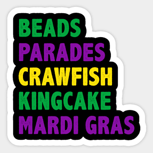 Funny mardi gras Sticker